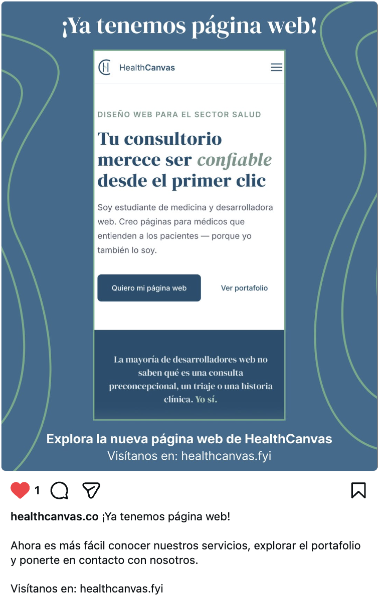 Post básico de Instagram